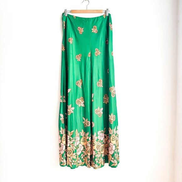 Vintage Super Wide Leg Lightweight Floral Pants S - Picture 1 of 4
